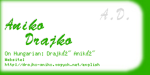 aniko drajko business card